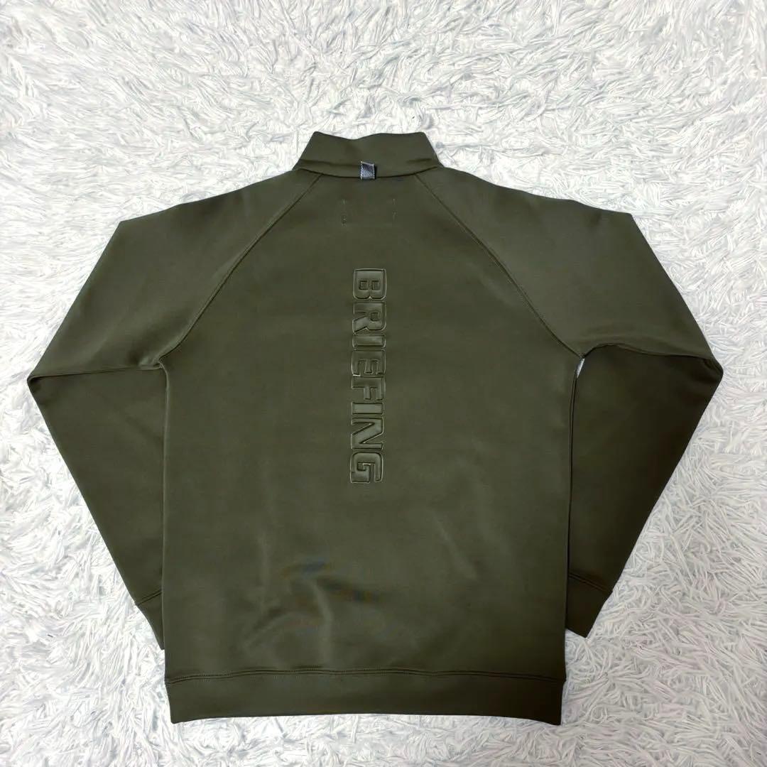 ブリーフィング ゴルフ ハーフジップ カーキ 3d トップス