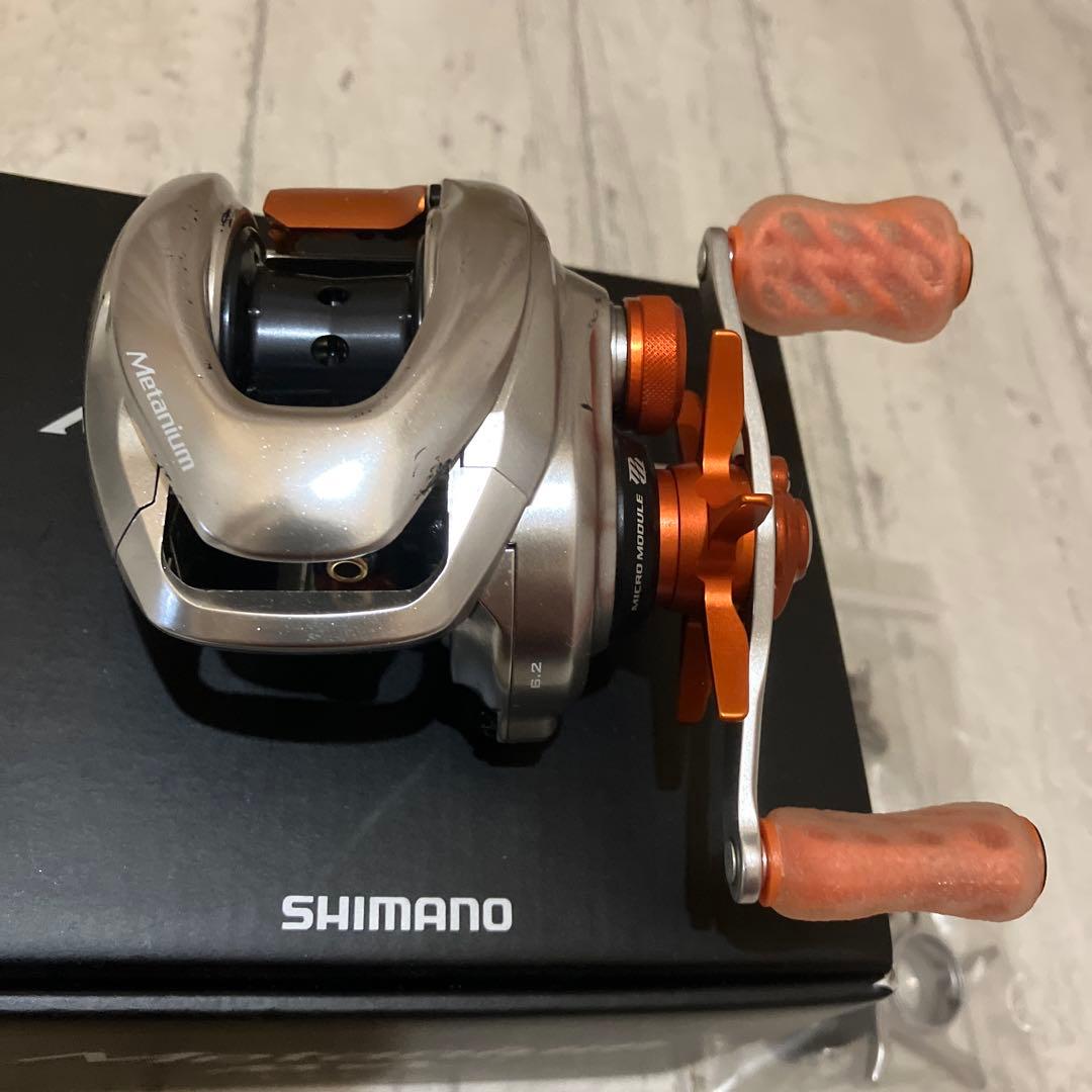 シマノ　16メタニウムMGL 左ハンドル　オレンジカスタム