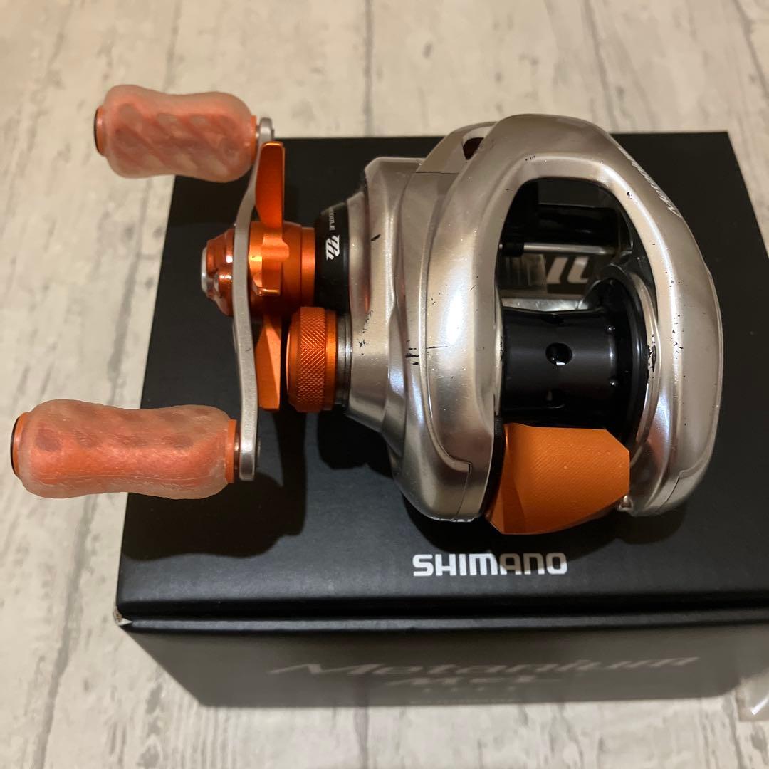 シマノ　16メタニウムMGL 左ハンドル　オレンジカスタム