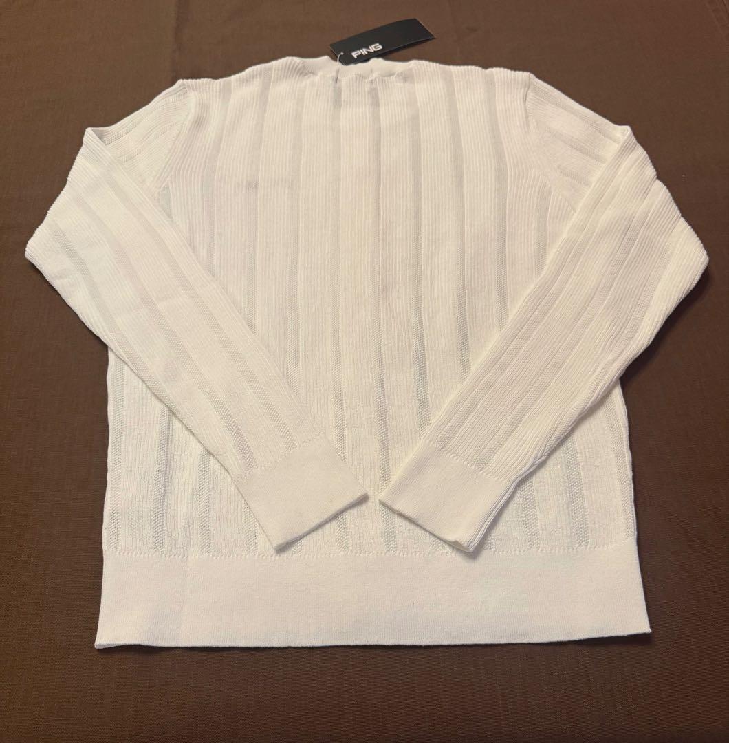 【新品】PING APPAREL 2025アンサンブルニットタグ付き白 サイズS