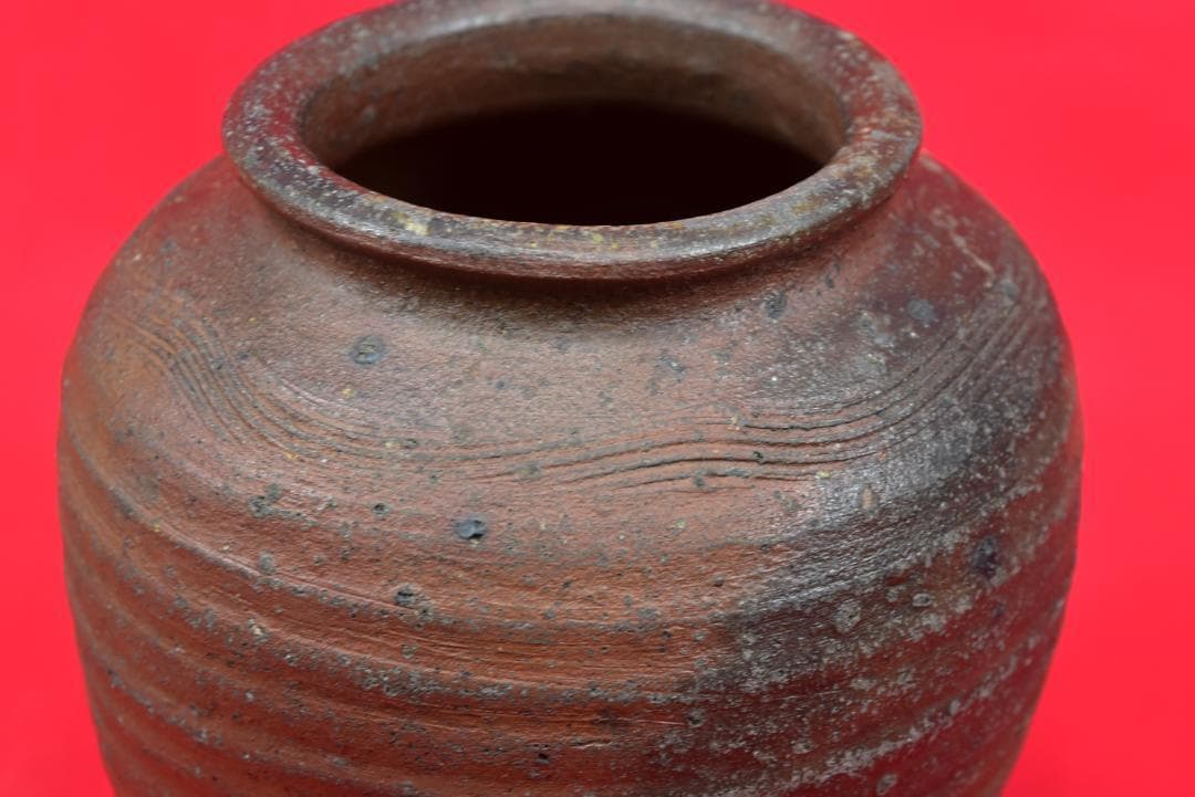 【桃山時代保証】古備前壷/焼物/重量2,7kg/掛軸/名家伝来/AB-47