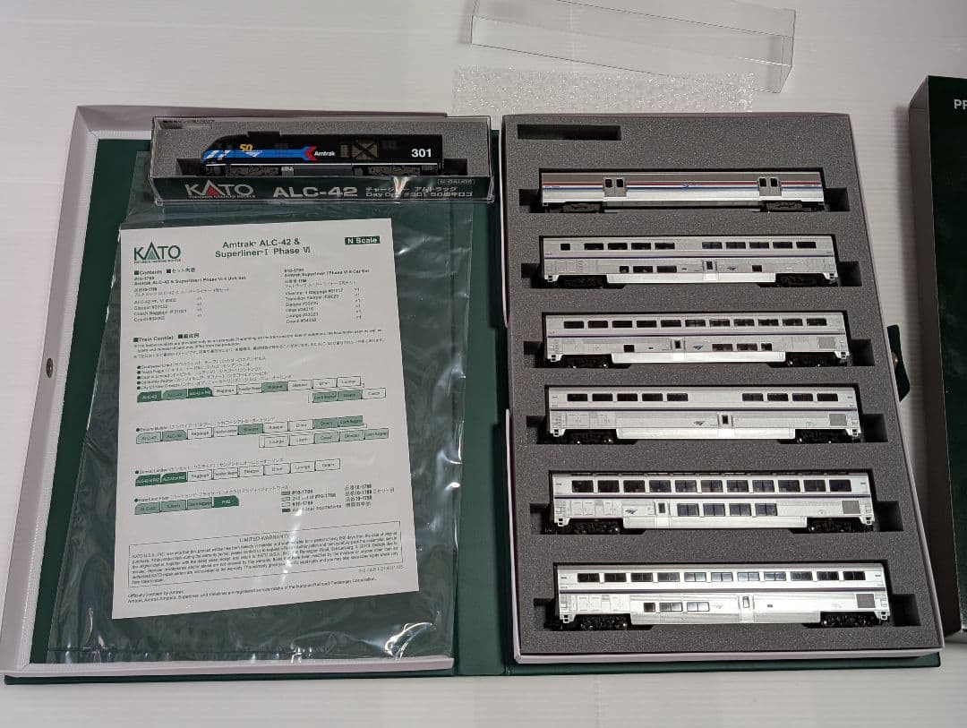 【匿名配送】KATO アムトラックスーパーライナー6両セット+チャージャーALC