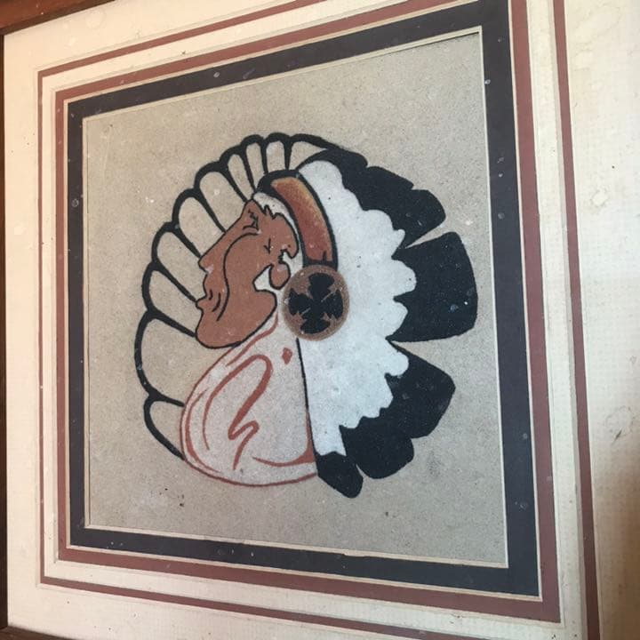 レア！ネイティブアメリカン　CHIEFサンドペイント砂絵　ナバホ族　インディアン