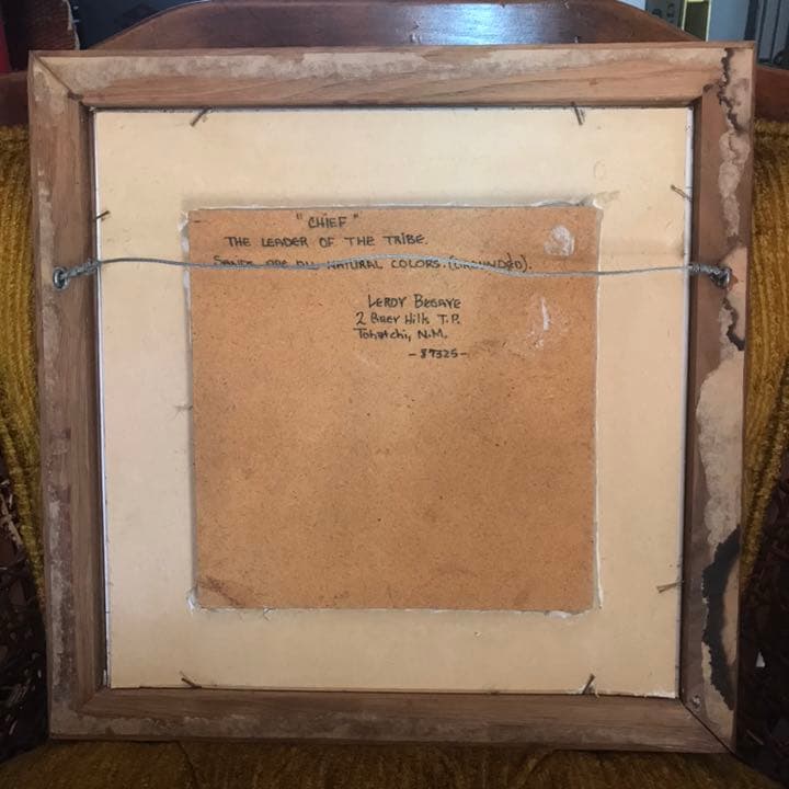 レア！ネイティブアメリカン　CHIEFサンドペイント砂絵　ナバホ族　インディアン