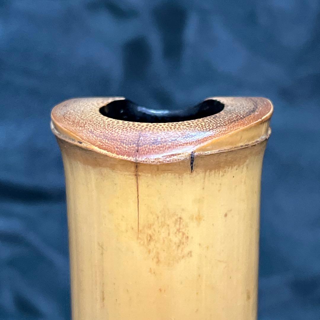 尺八 琴古流 在銘 一尺九寸管 籐巻 銀三線 【音出し確認済み】