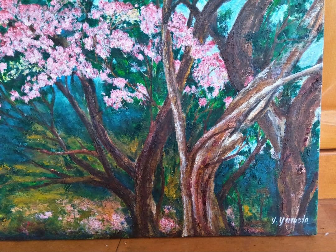 油絵 風景画 ✡️ サルスベリ② P10【8月】