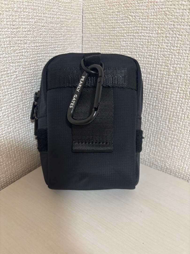 PEARLY GATES 黒 ポーチ カラビナ付き