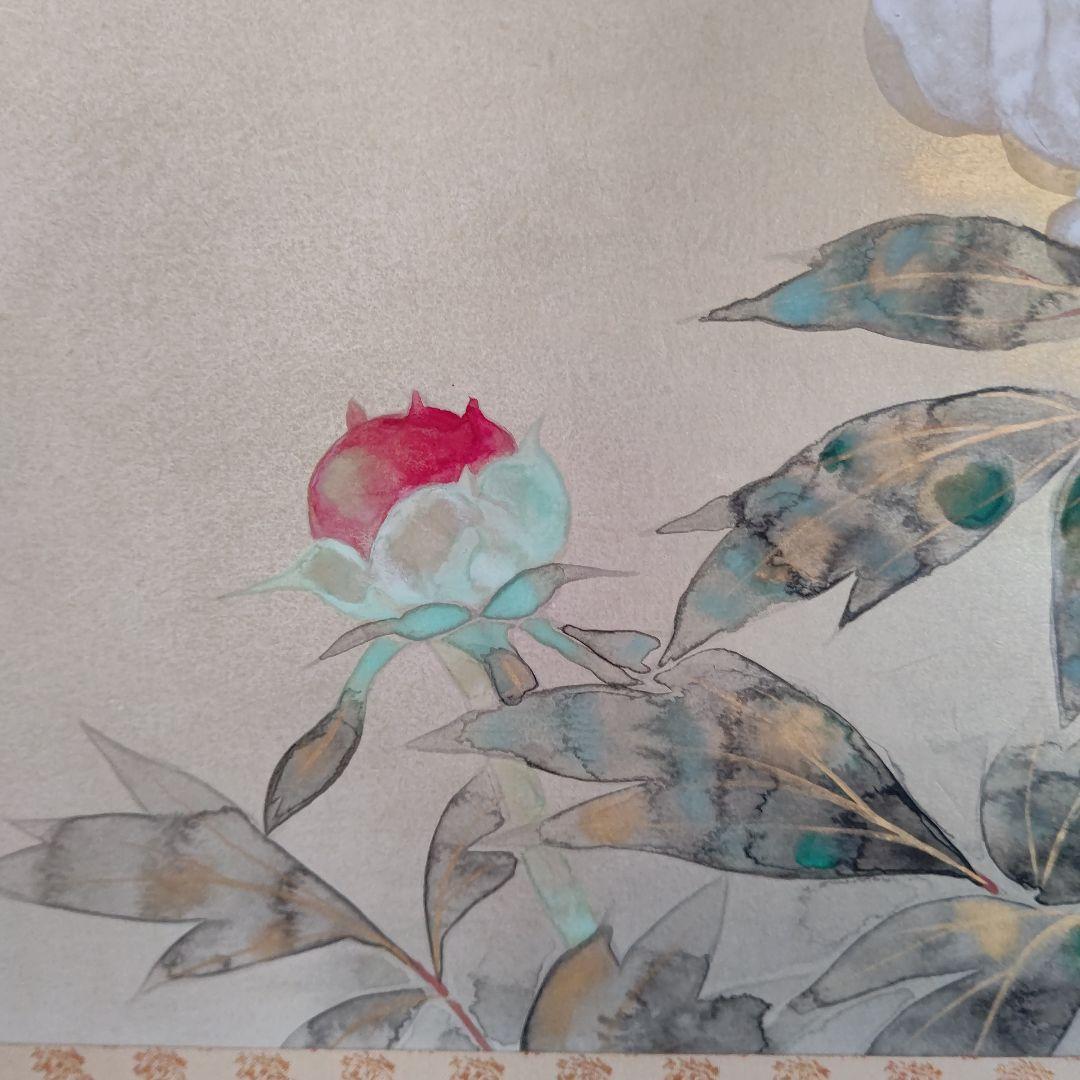 掛軸 『牡丹 』 常岡文亀