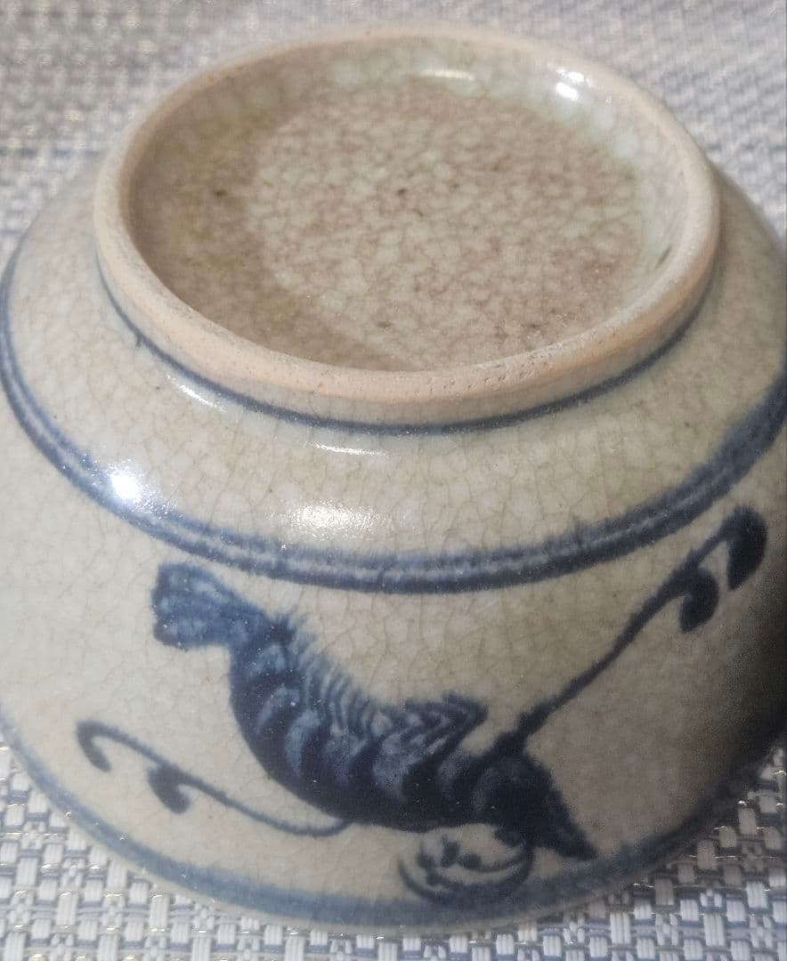 【名品❗】17〜18世紀　中国古陶磁器　南方系　古安南　安南染付　茶碗　向付2客