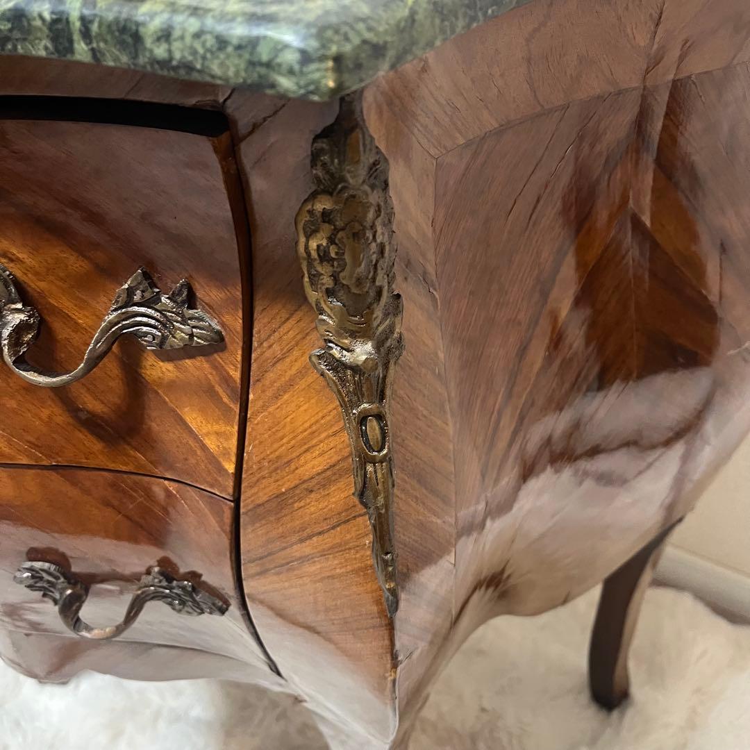 アンティーク　ルイ15世様式　コモード　チェスト　大理石天板 猫脚　真鍮