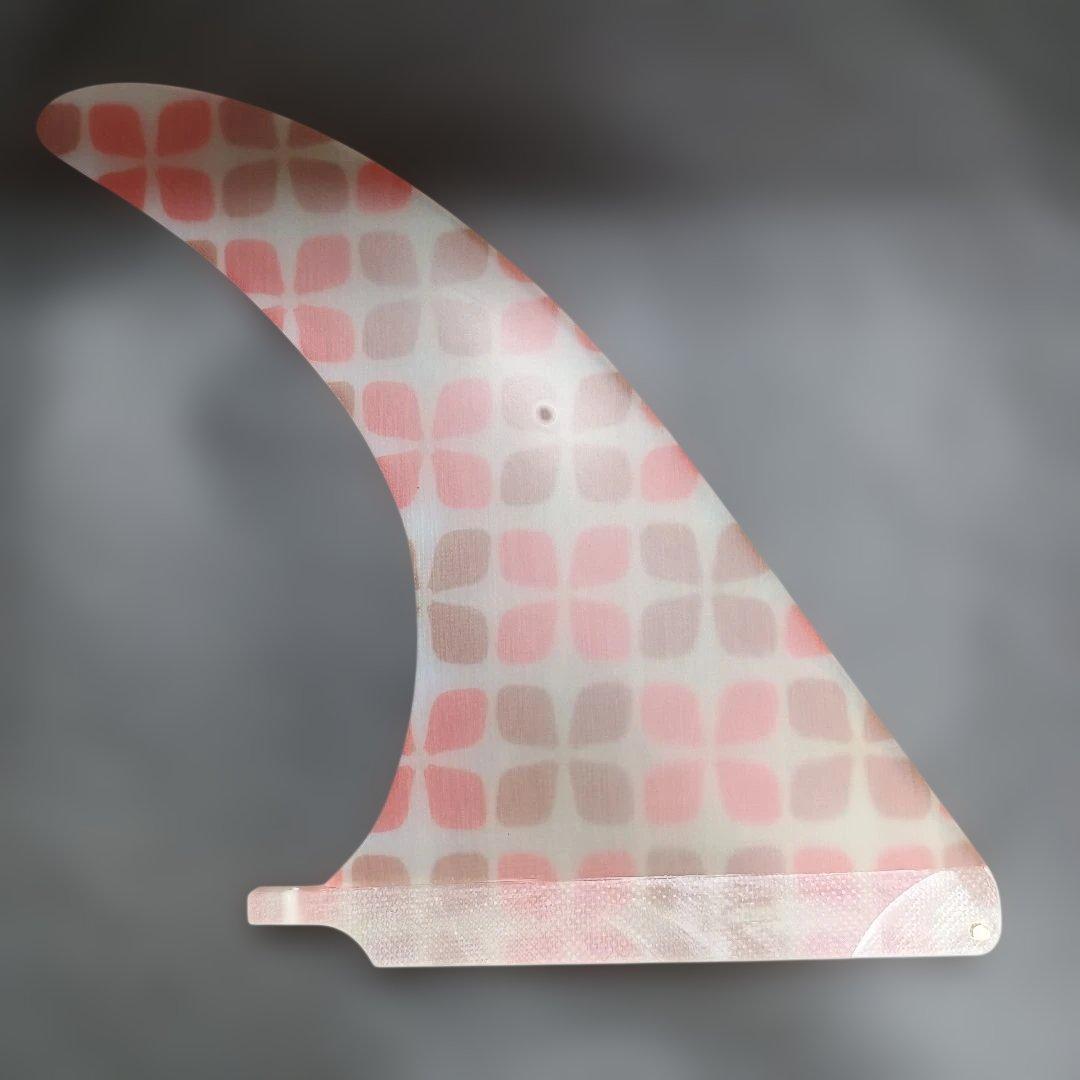 １０インチ　アートグラス仕様　ロングボード　シングルフィン ファイバーグラス製