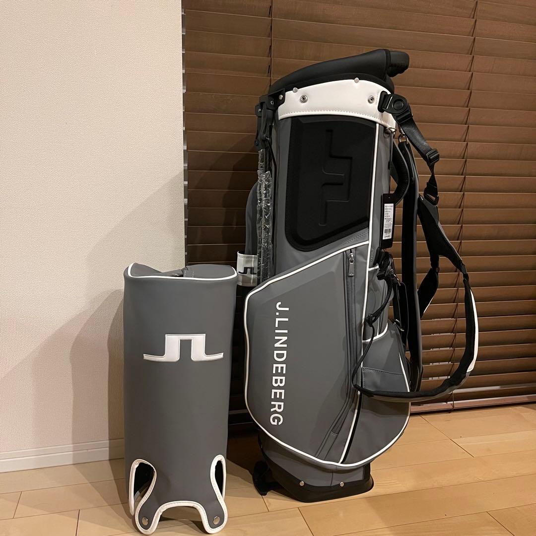 新作J.LINDEBERG ジェイリンドバーグ 高級 キャディバッグ カーボン灰