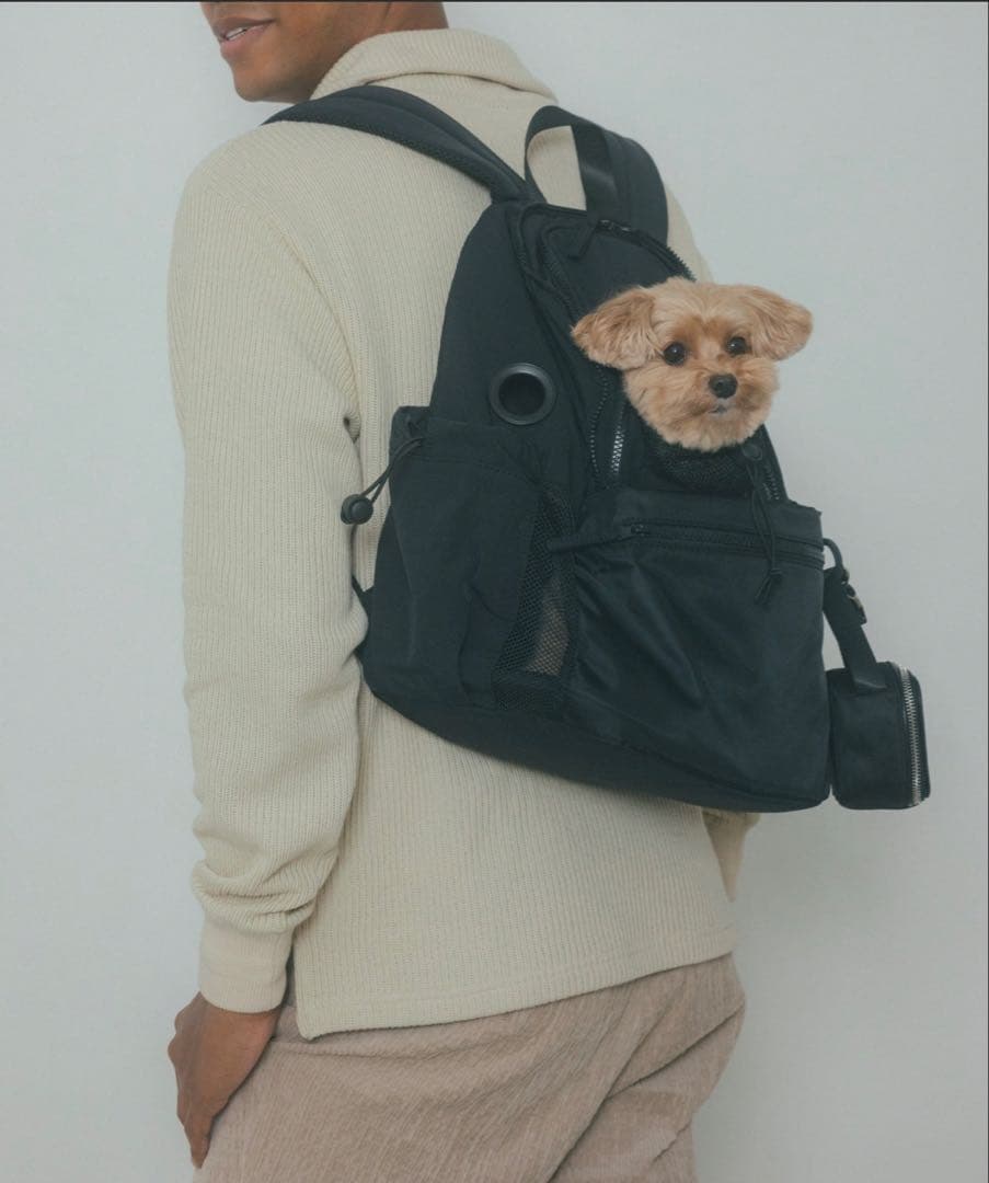 MATIE/ペットリュックミニ ブラック　黒