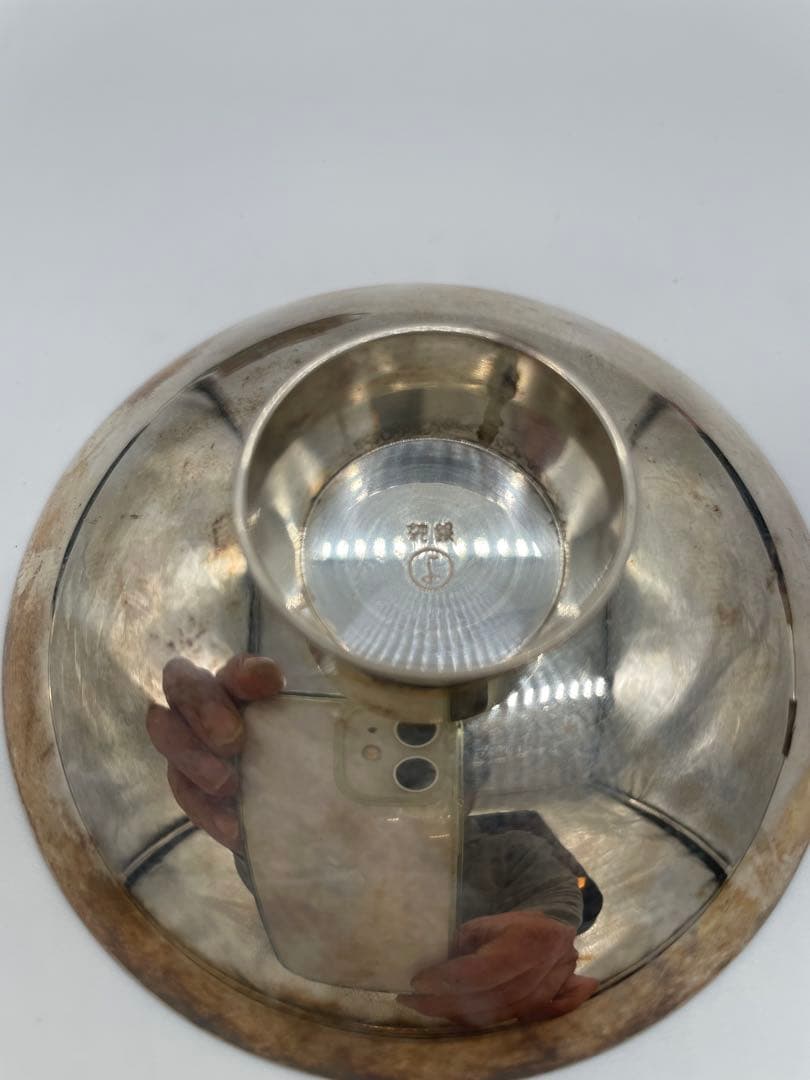 純銀　銀盃　46グラム　桐箱