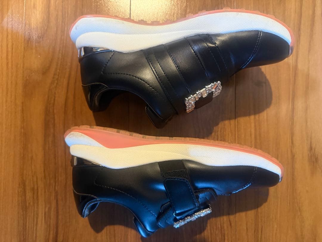 【美品】＋dianaGOLF Diana ゴルフシューズ 黒 23cm(2E)