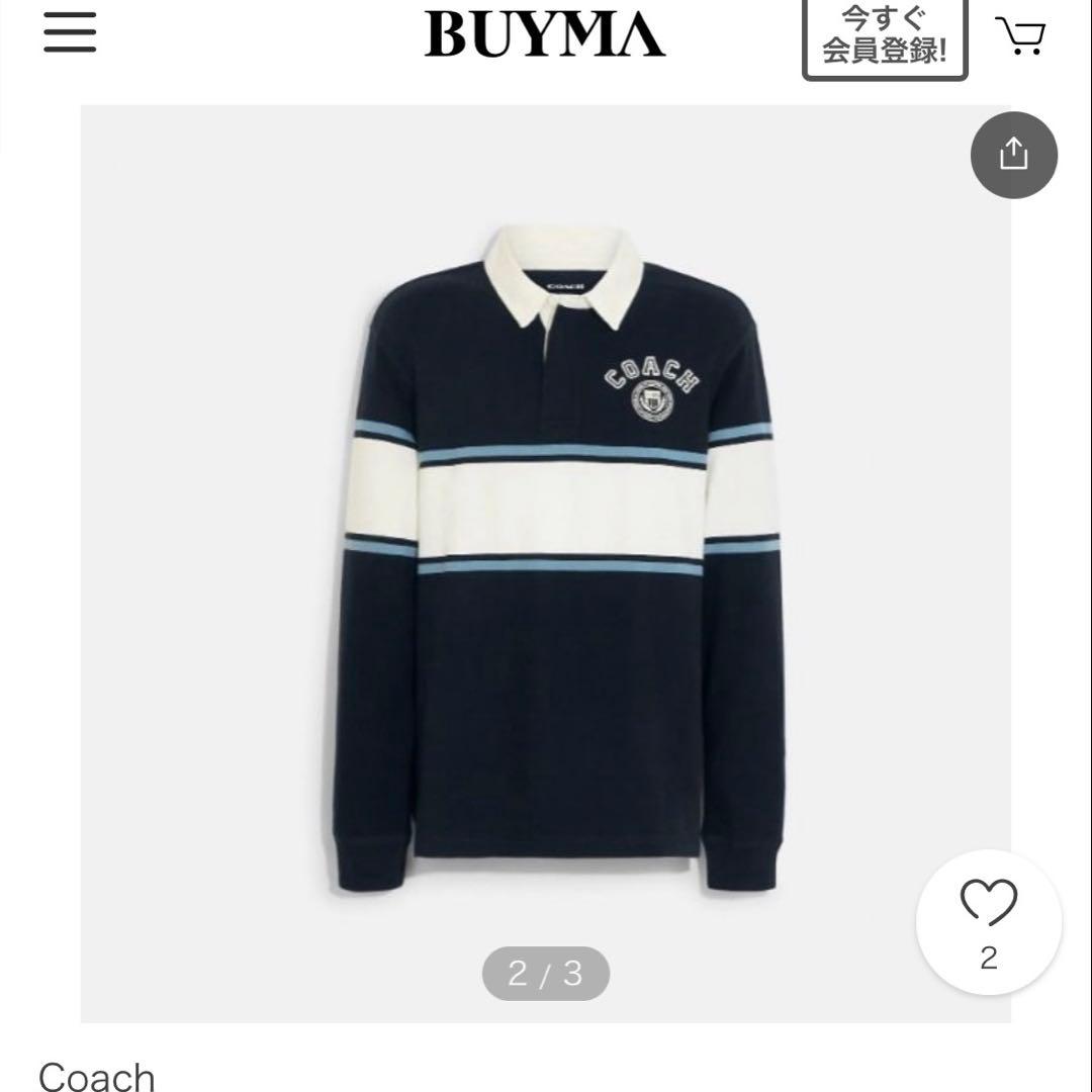 COACH ラガーシャツ　ラグビーシャツ　XXL ポロシャツ