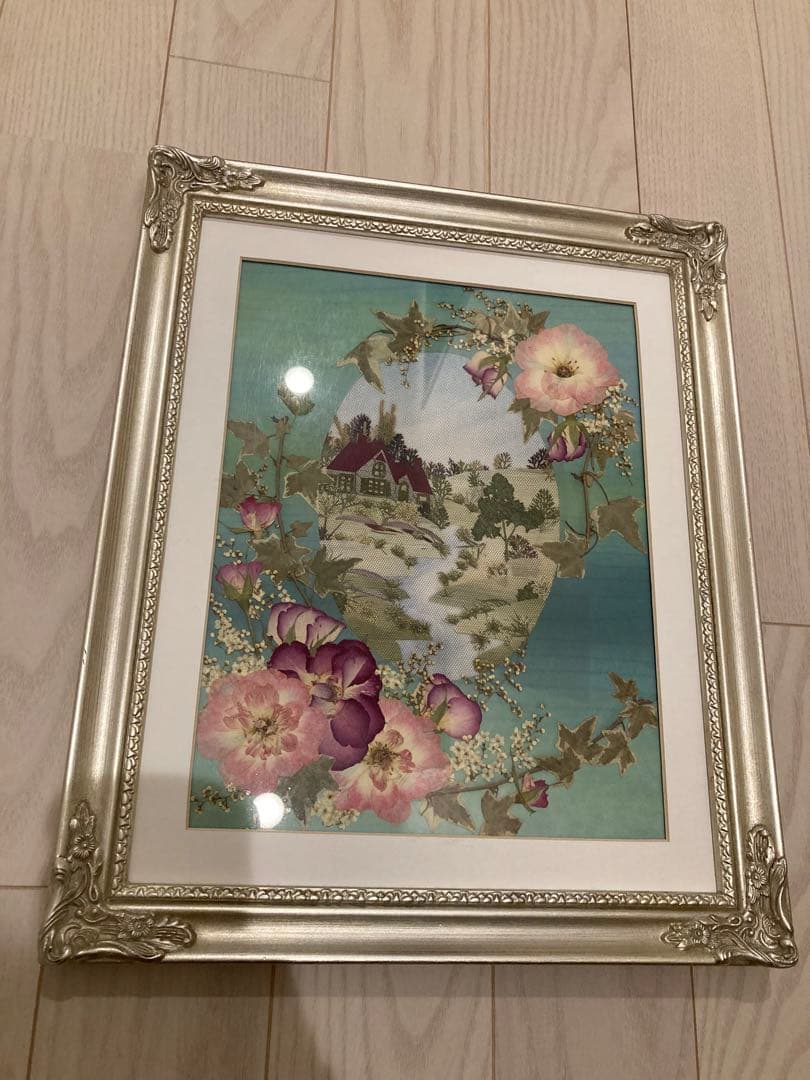 美品　押し花アート額