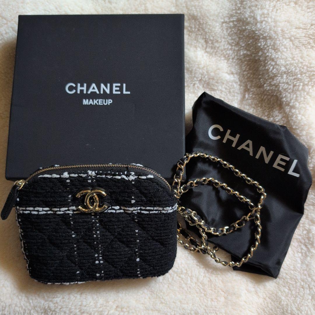 シャネル ノベルティ チェーン ショルダーバッグ ツイード