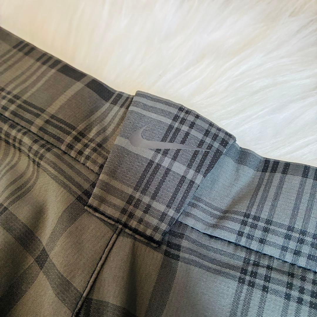 未使用級　NIKE GOLF ナイキゴルフ　タイガーウッズ　チェック　ロゴ刺繍