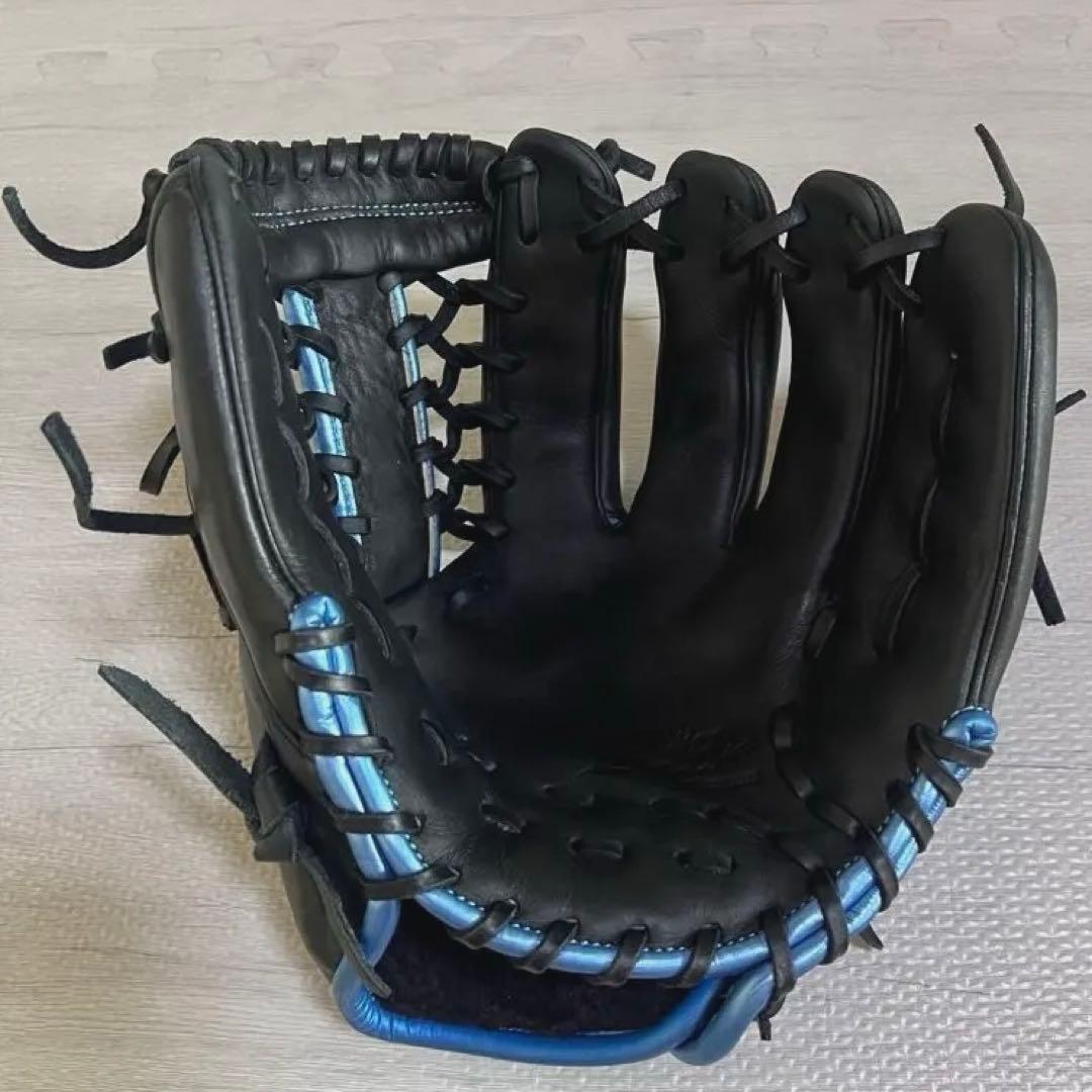 キ*ヨ様 ミズノ 一般軟式野球グローブ 右投げ用　限定カラー ブラック／メタリッ
