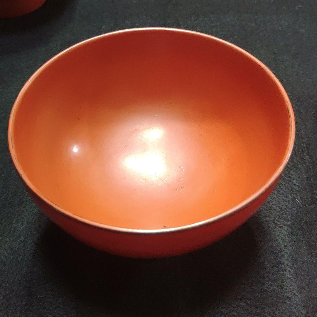 応量器　江戸初期　根来四つ椀二組完品　漆器