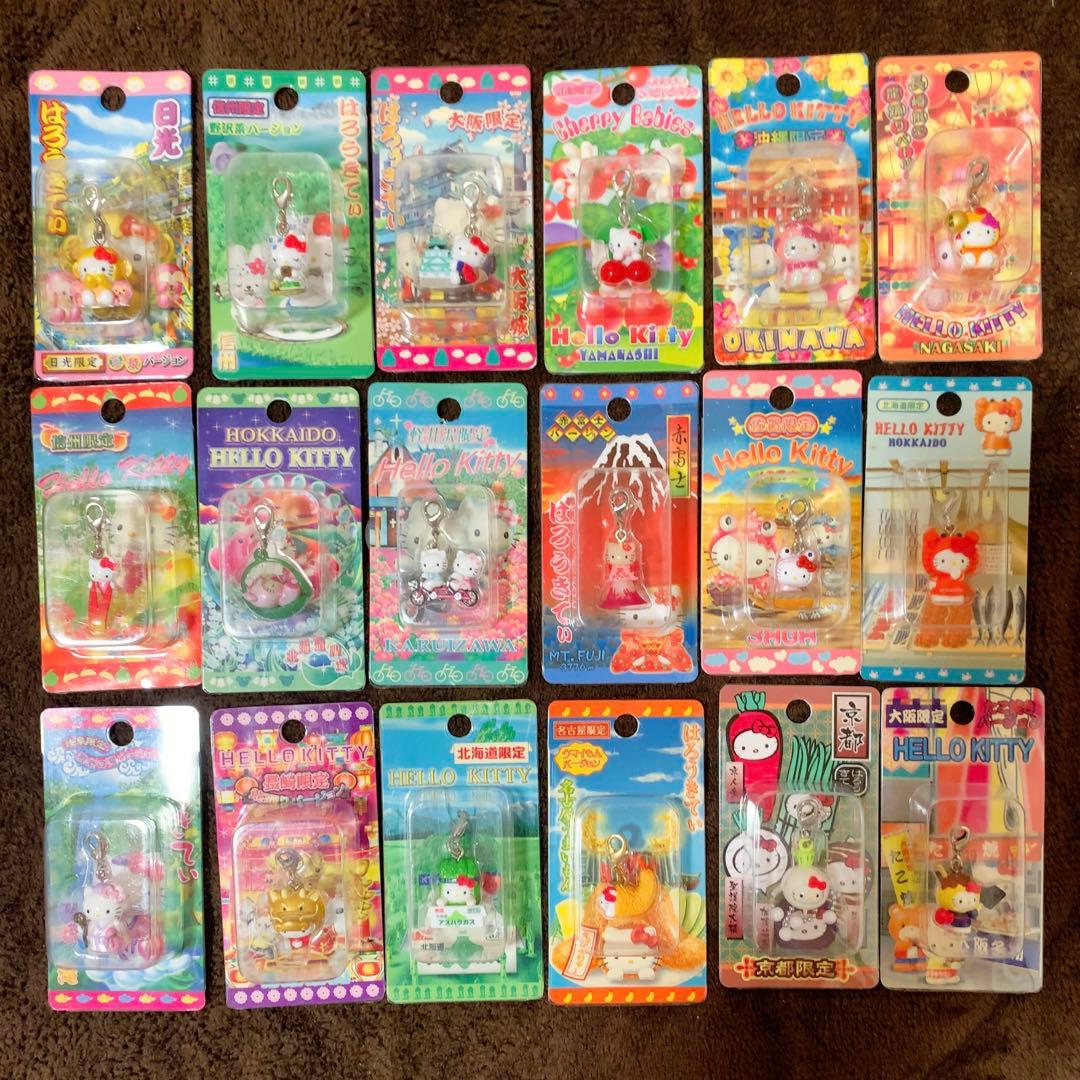 ご当地キティ　68個　根付　ファスナーマスコット　パンク/新宿ver.キティ等