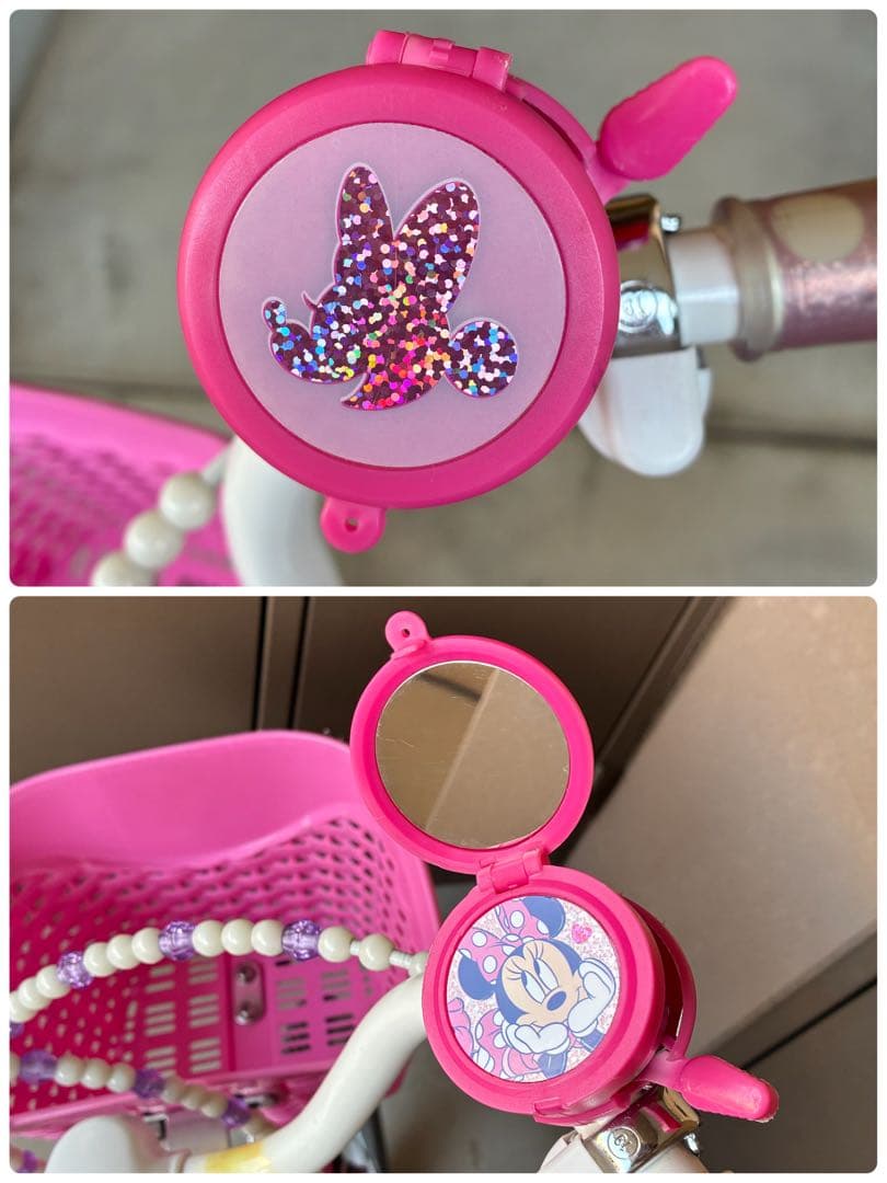 【引取限定】 16インチ　ミニーマウスポルカドット　子供用自転車