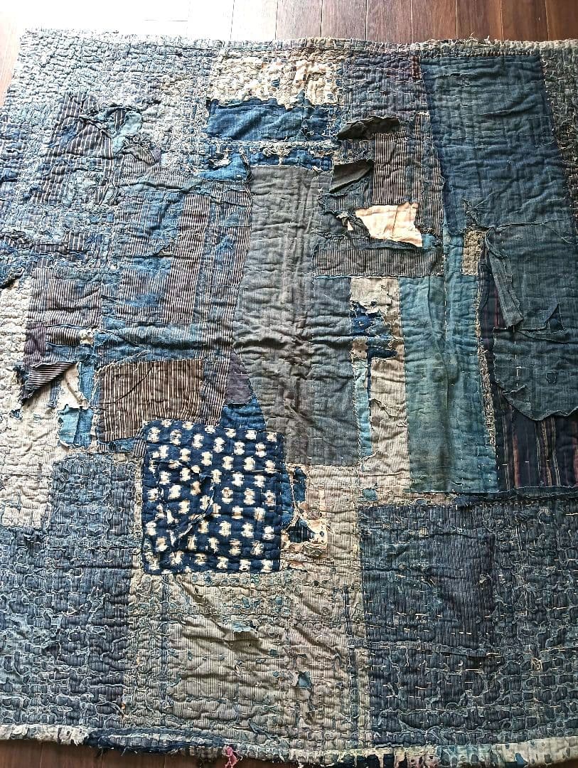 3kg厚手　究極の襤褸敷物　退廃的　boro japan vintage