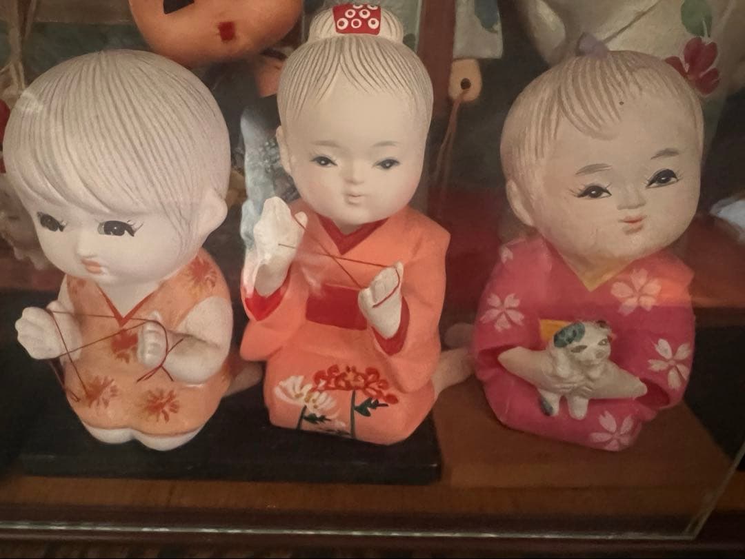 日本人形 3体セット 陶器製