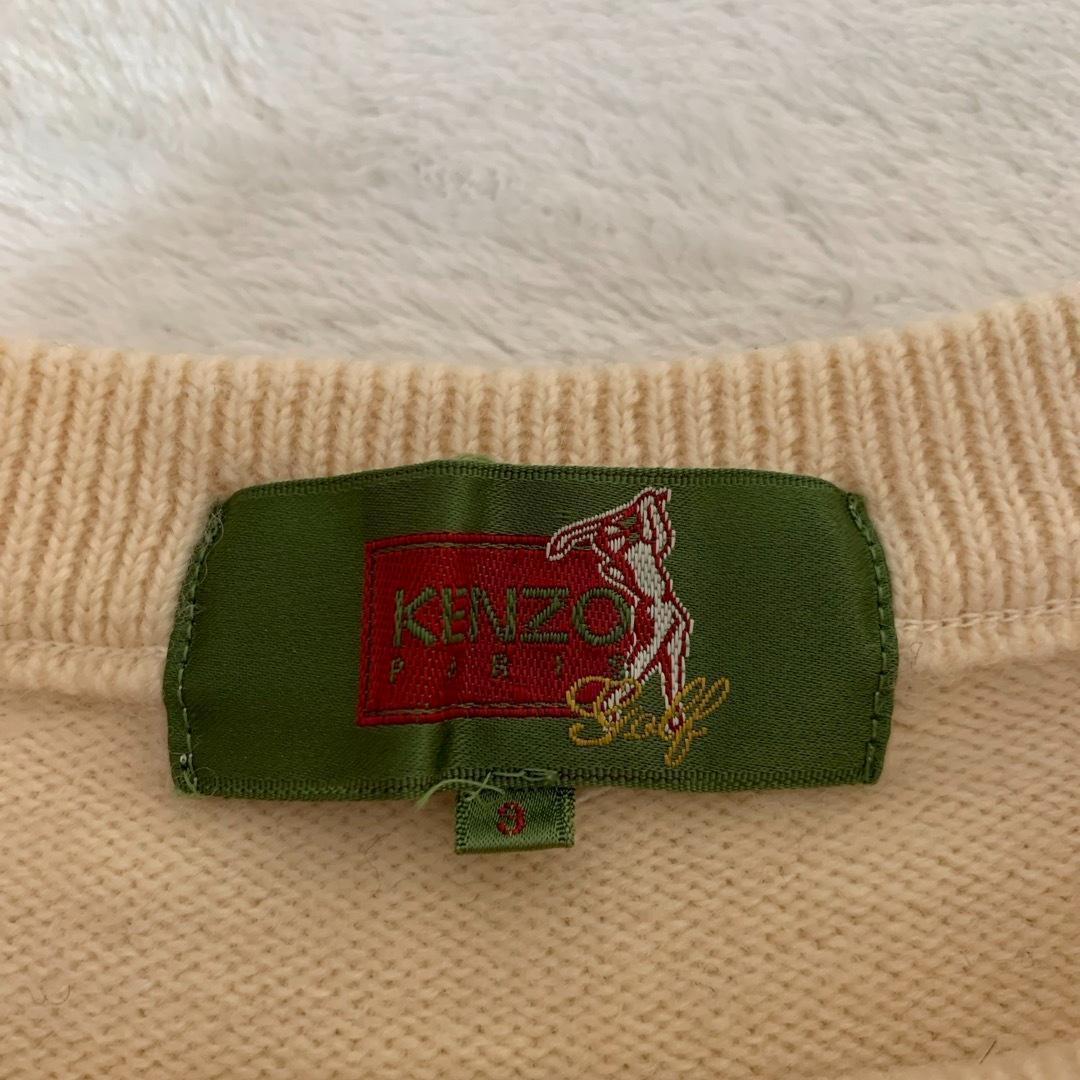 KENZO GOLF ケンゾー ゴルフ ウール ニットセーター 日本製 サイズ9