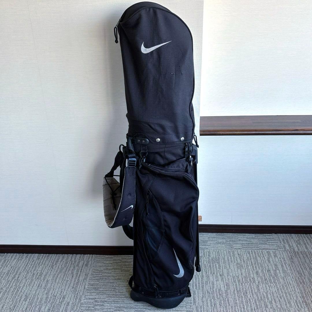 ナイキ ゴルフ キャディバッグ 軽量 スタンド式 自立 ブラック 8.5 5分割
