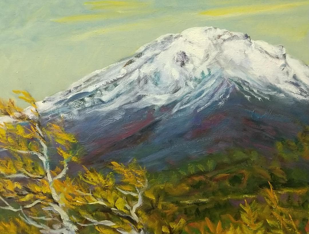 「富士山（奥庭）」2008 P10 油絵 絵画