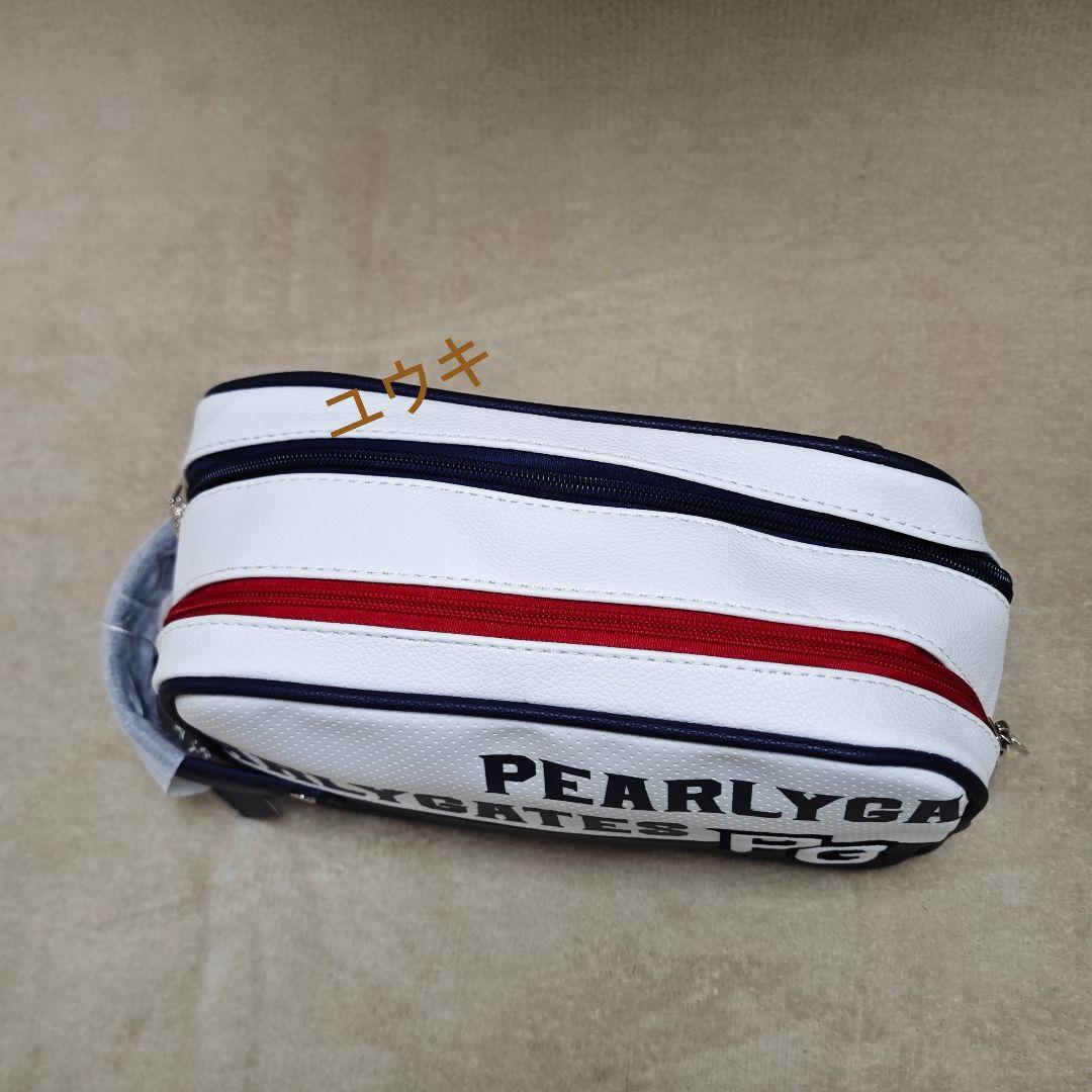 PEARLY GATES ダブルジッパーポーチ ゴルフ収納バッグ
