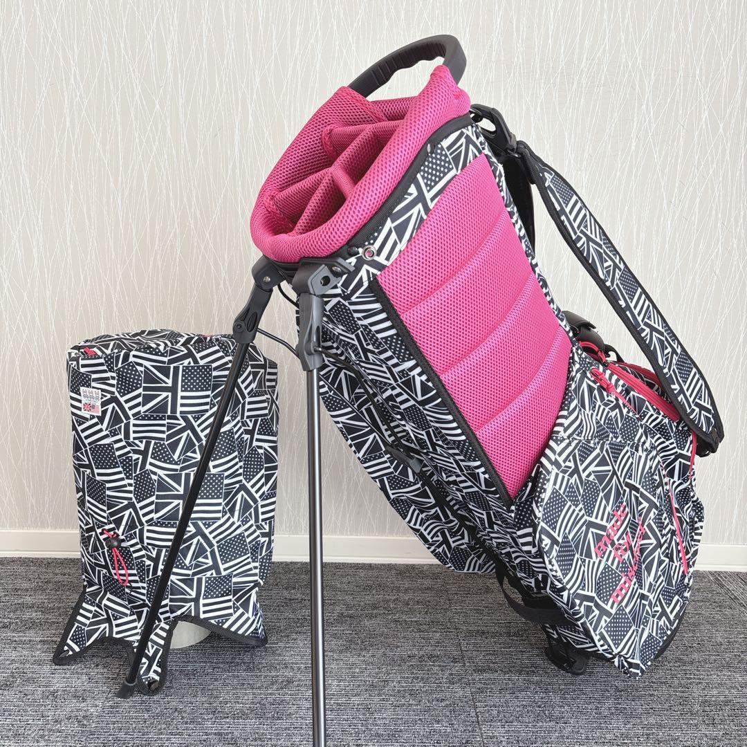 超美品❗️Psycho Bunny/サイコバニー スタンド式 ゴルフキャディバッグ