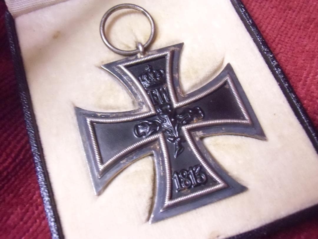 Ｗ帝政ドイツ軍/プロイセン王国＊１９１４鉄十字勲章２級＋箱（実物）