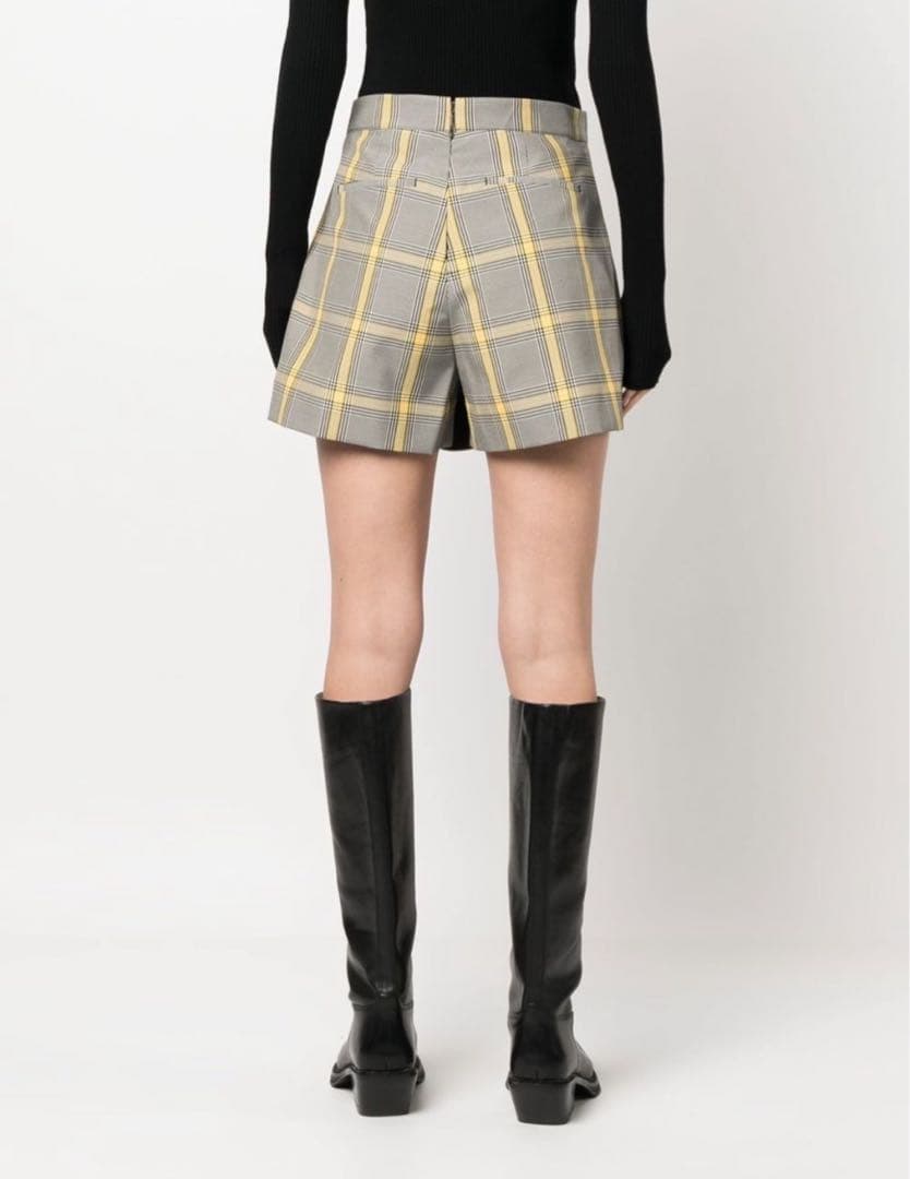 MSGM 38サイズ　スコート　イエロー　グレー