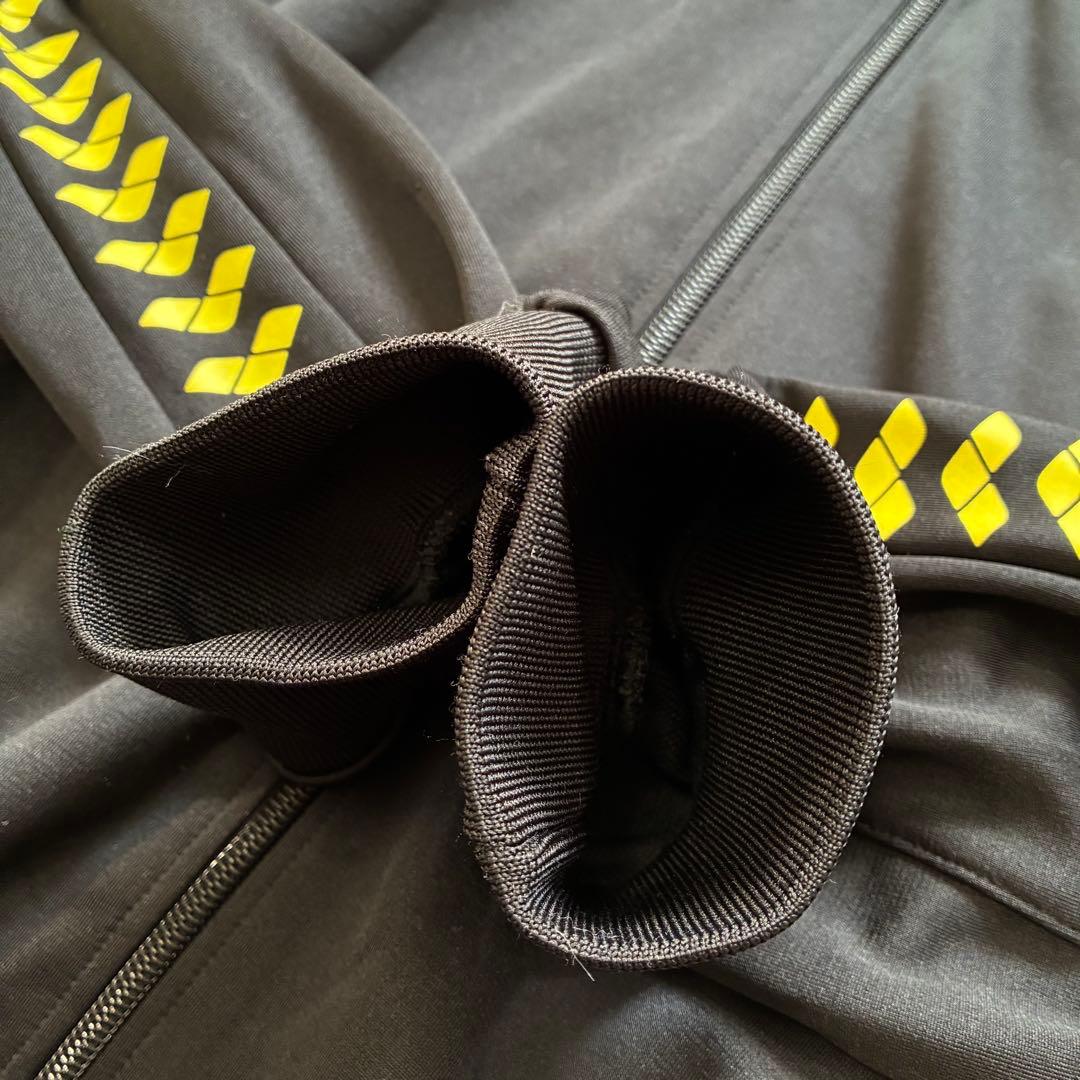 希少XL・美品✨arena ジャージ 上下セット　Oサイズ　ロゴライン　黒