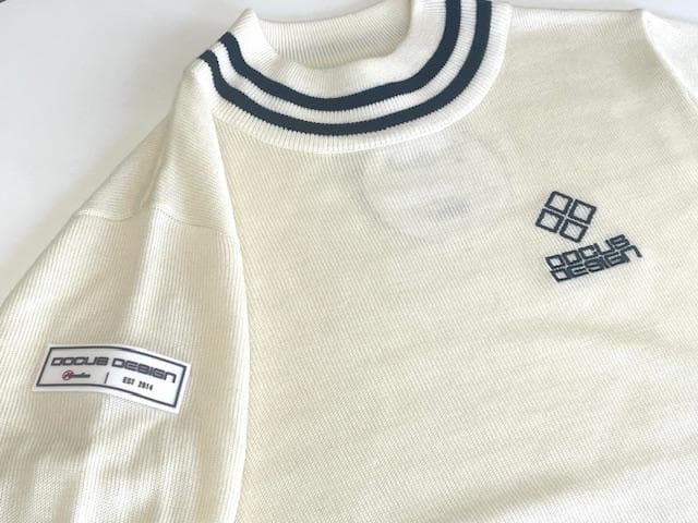 新品　DOCUS ドゥーカス ライン セーター レディース　オフホワイト　M