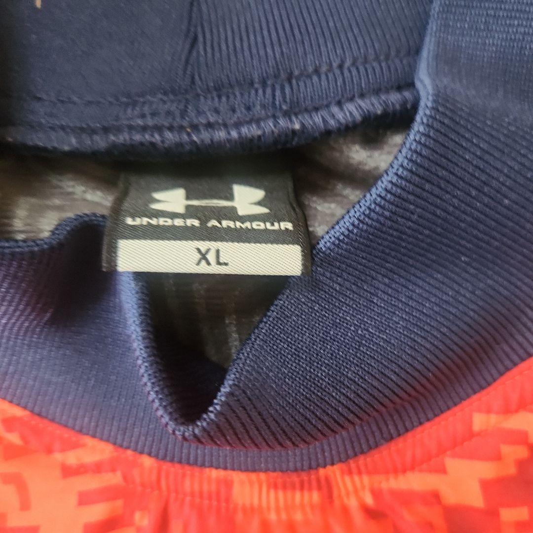 UNDER ARMOUR ピステ XL ネイビー/オレンジ 上下セット