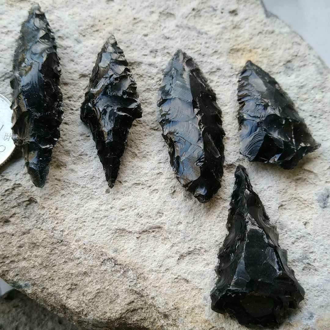 縄文石器　模写　黒曜石　パワーストーン　　211