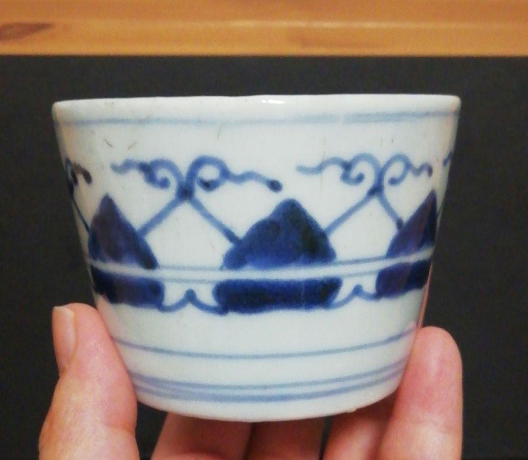 古伊万里　蕎麦猪口　三客　食器