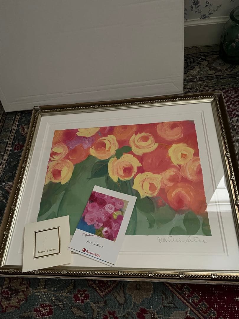 額装版画　55×44 65限定ジクレー　ジニー・キム　直筆サイン　証明書　大きめ