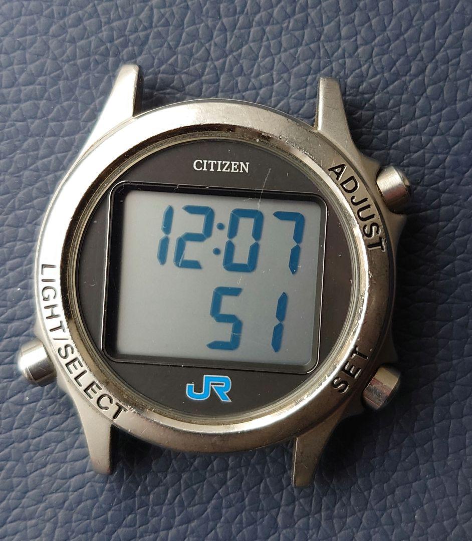 【稼働中・刻印あり】JR西日本 腕時計 シチズン デジタル クォーツ 国鉄 希少