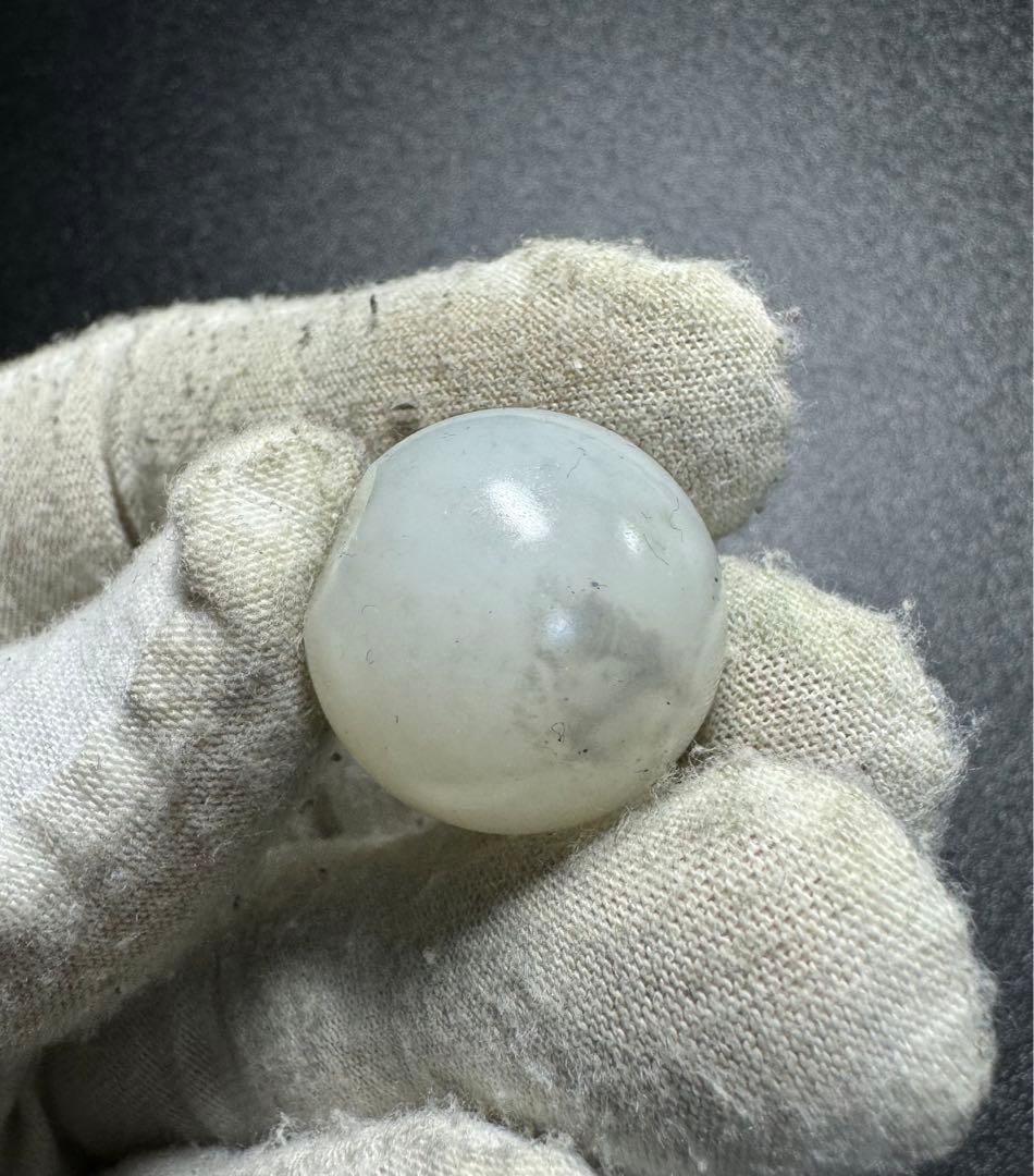 #1637 龍の珠 石古砡 砡製物 和田玉 清時代中国古美術骨董 アンティ一ク