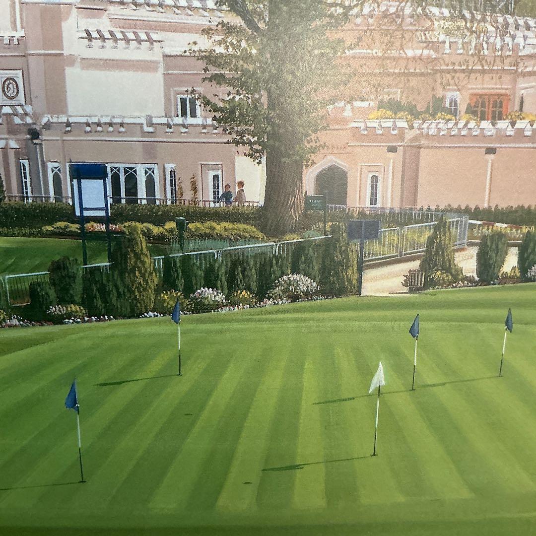 絵画 限定複製画 ゴルフ グレエムバクスター イギリス ウェントワース ボルボ