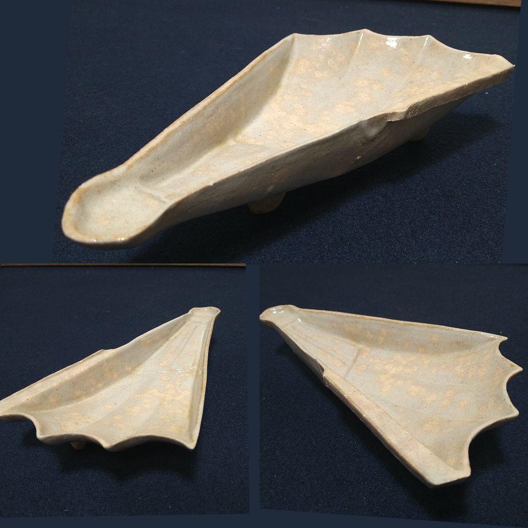 AJ39 扇面向付 天耳庵 坂田泥華 五客 共箱共布略歴 未使用 懐石茶道具萩焼