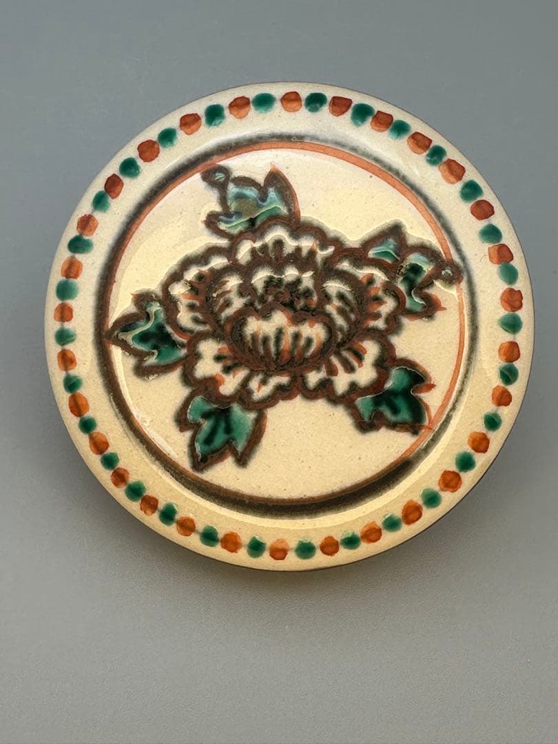 茶道具　香合　永楽善五郎　紅安南