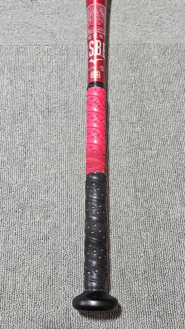 Mizuno Magna Impact 軟式バット 赤 84㎝ バットケース付き