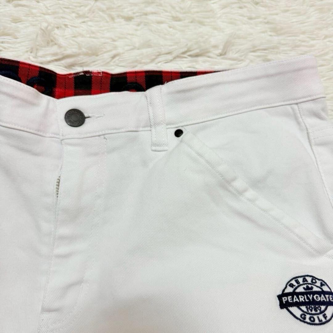 脅威のXXL/21年 パーリーゲイツ パンツ ゴルフウェア チェック エンブレム