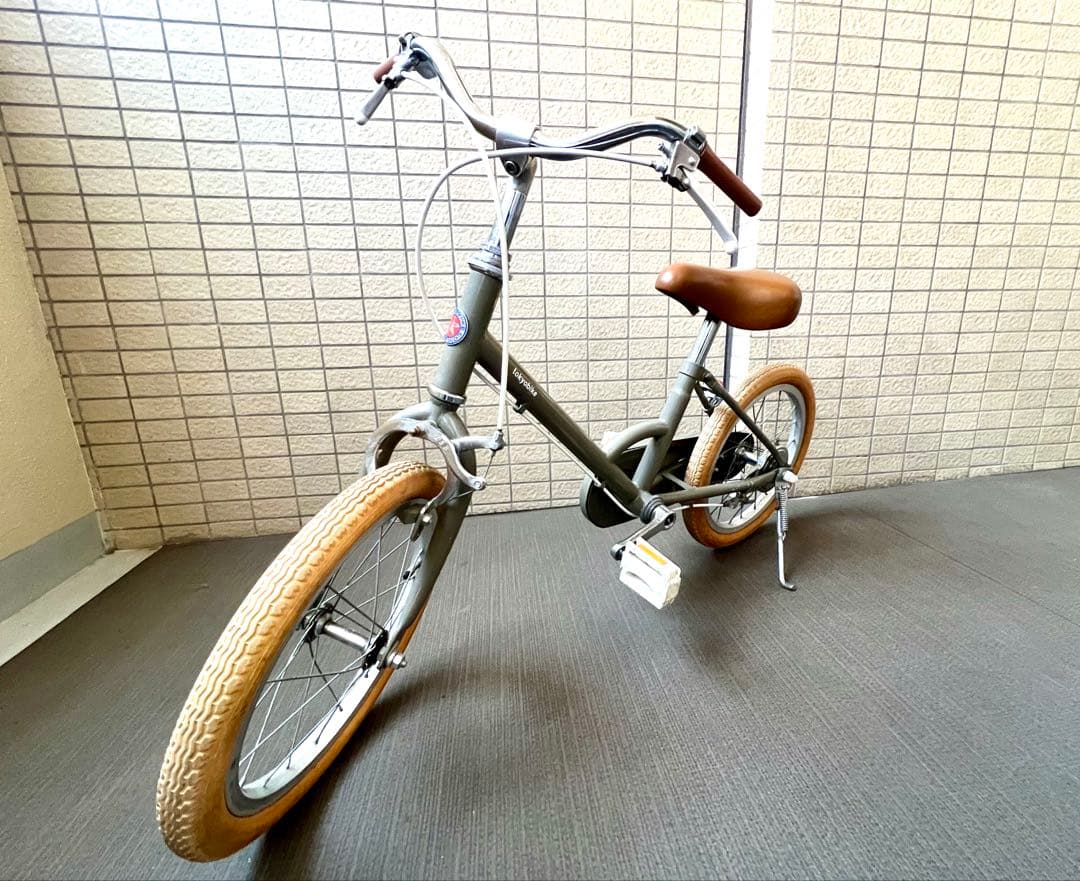 little tokyobike 限定カラー（カーキ） カゴ・補助輪付き